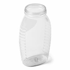 Clear PET Wide Mouth Oval Honey Jar for Sale