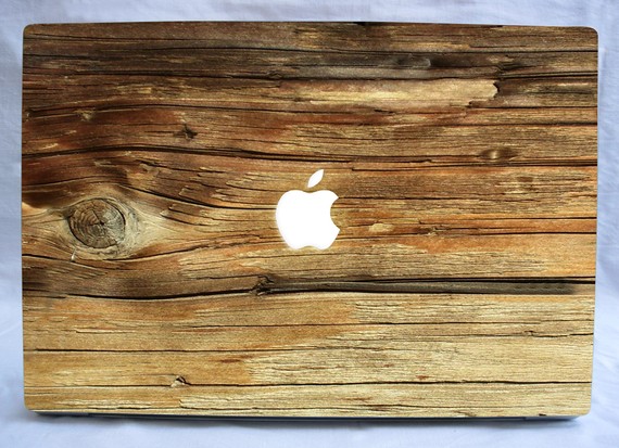 Natural wood vinyl macbook ...