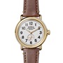 SHINOLA The Runwell Sub Second Leather Strap Watch, 41mm, Main, color, WHITE