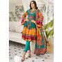 Buy Teal Linen Peplum Style Embroidered Suit Set