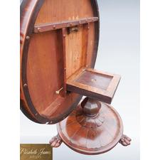 Fine Large Round Antique Regency Period Round Rosewood Dining Breakfast Table To Seat 6 People