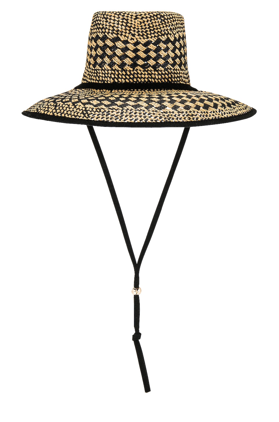 Lele Sadoughi Brielle Checkered Straw Hat in Neutral Night | REVOLVE