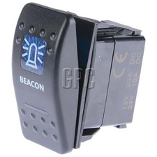 Drivetech Rocker Switch On/Off SPST 12 Or 24V Blue Illuminated – Beacon