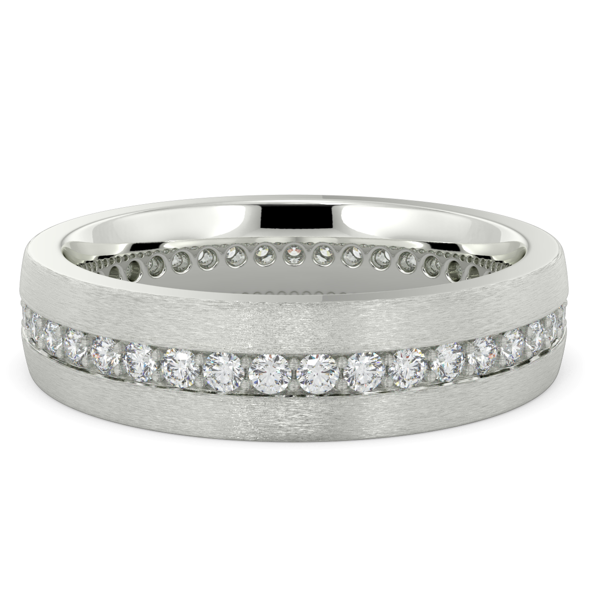 Men's Pave Set Diamond Wedd...