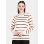 Women white Stripe Top