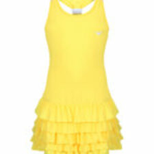 Girls Tennis Dress | Girls Golf Dress | Yellow and White | Frill Dress