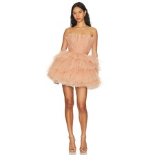Bronx and Banco Anna Tiered Dress in Nude | REVOLVE