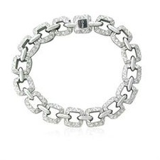 Vintage Asprey Diamond Pave Link Bracelet