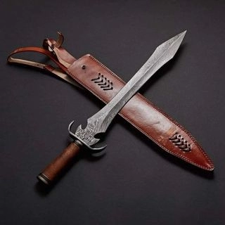Custom Hand-made Damascus S...
