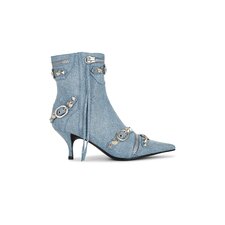 Jeffrey Campbell Alt Rock Bootie in Denim Silver | REVOLVE