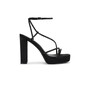 Jeffrey Campbell Aperitivo Sandal in Black Satin | REVOLVE
