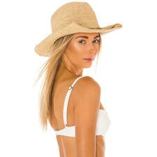 florabella Kendra Lux Hat in Natural &amp; Gold | REVOLVE