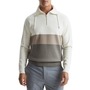 REISS Sabre Colorblock Quarter Zip Sweater, Main, color, ECRU