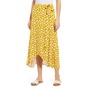 LOVEAPPELLA Faux Wrap Skirt, Main, color, SUNFLOWER