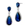 SAVVY CIE JEWELS Double Teardrop Earrings, Main, color, BLUE