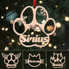 PERSONALIZED DOG/CAT PAW CHRISTMAS ORNAMENT