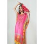 Digital Printed Embroidered Kaftan With Viscose Lycra Inner