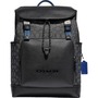 COACH League Signature Jacquard &amp; Leather Backpack, Main, color, JI/CHARCOAL/BLACK
