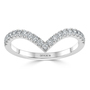 Wishbone Diamond Half Eternity Ring