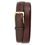 JOHNSTON &amp; MURPHY Smooth Leather Belt, Main, color, BURGUNDY