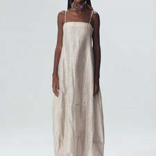 Vestido ajustable de lino