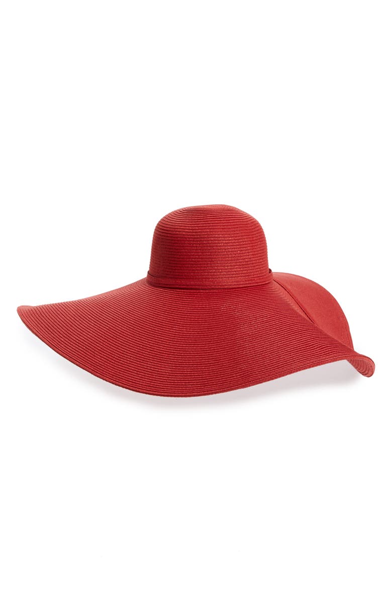 SAN DIEGO HAT Ultrabraid XL Brim Straw Sun Hat, Main, color, RED