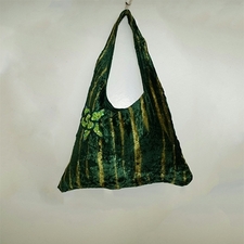 Green Tiger Hobo Bags - Buy  Women's Shoulder Bag With Deep Green Color, Velvet Hobos & Handbags Online At SignatureThings.com