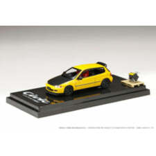 Thumbnail for Hobby Japan 1:64 Honda Civic EG6 Customised w/ Engine Yellow - Little Luca's Toys
