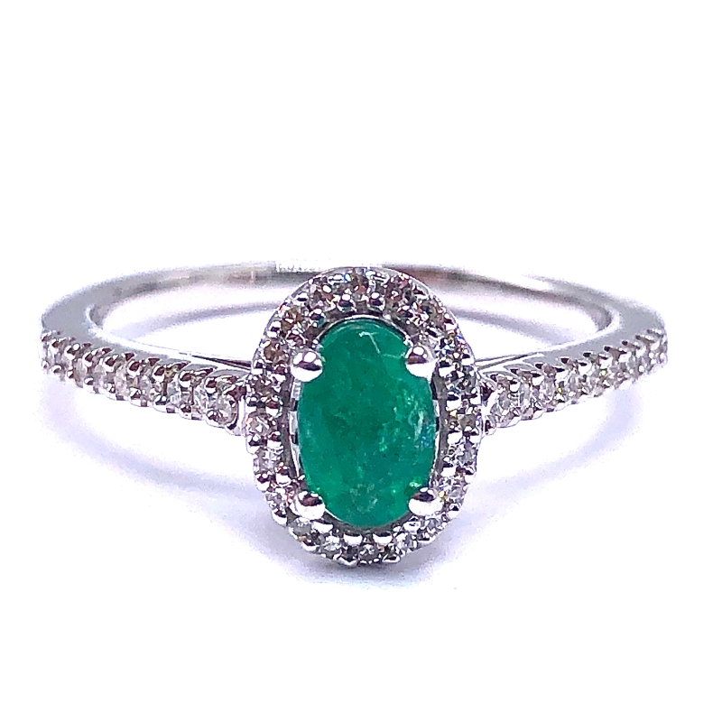 Oval Emerald &amp; Diamond ...