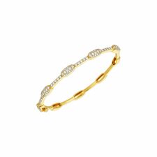 18K Yellow Gold Diamond Bangle Bracelet