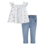 levi'sÂ® multi girls flowy top &amp; denim pants set Jeans Set Levi's