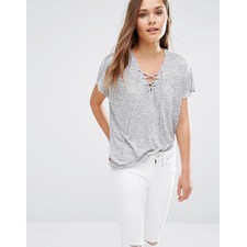 New Look Lace Up T-Shirt