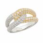 Diamond Two Tone Knot Ring