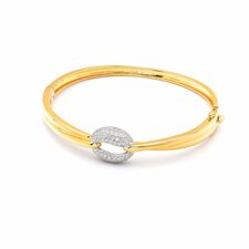 Diamond Two Tone Bangle
