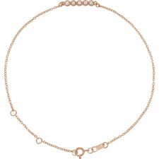 14K Rose.07 CTW Diamond Bar 6 1/2-7 ½ Bracelet