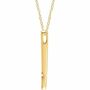 14K Yellow .015 CT Diamond Bar 16-18" Necklace