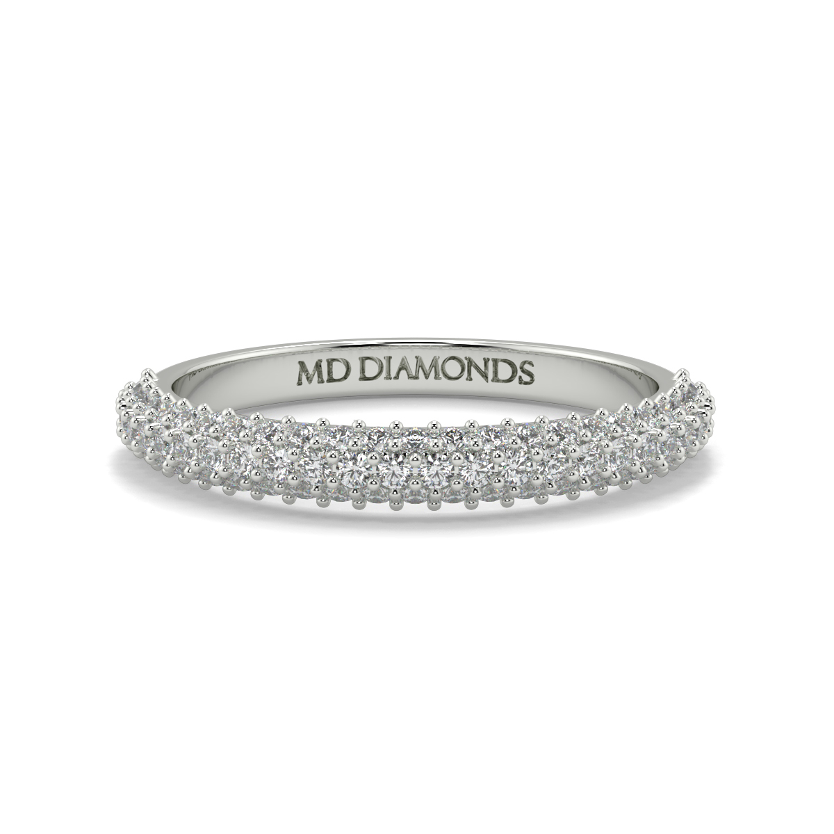 Round Pave Set Diamond Eter...