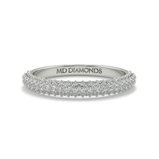 Round Pave Set Diamond Eternity Wedding Band