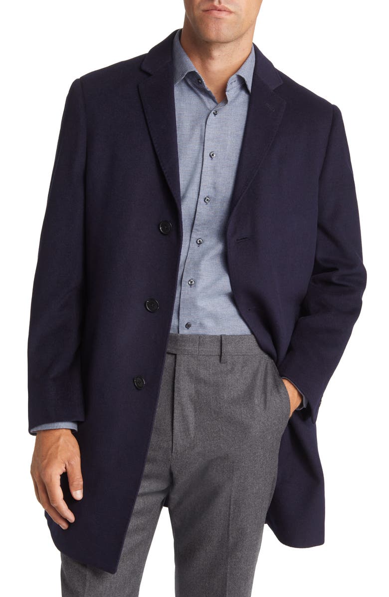 Nordstrom Mason Wool &amp; Cashmere Coat, Main, color, NAVY