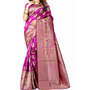 pink Banarasi Silk Saree wi...