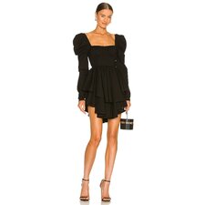 Selkie Boleyn Dress in Caviar | REVOLVE