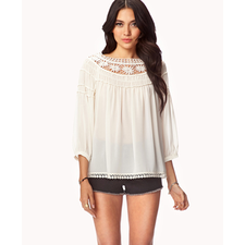 Georgette Peasant Top | FOREVER21 - 2049257097