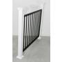 Minimalist square black metal guardrail railing custom made image 2