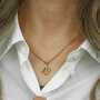 Abbey: Rope chain necklace with Pearl initial pendant