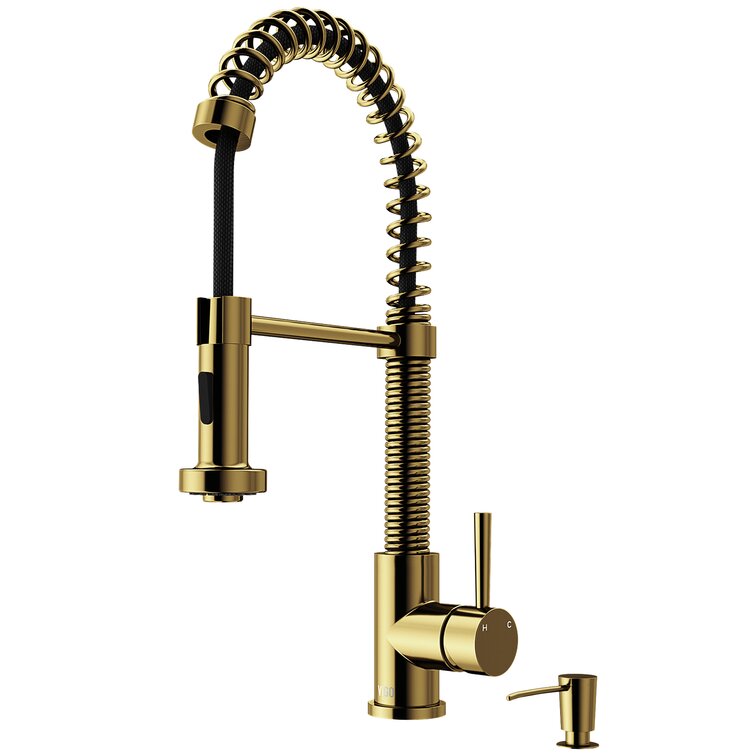 Edison Pull Down Single Handle Kitchen Faucet with Optional Soap Dispenser