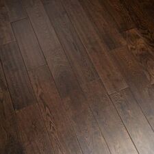 125mm x 18mm x random lengths Coffee Handscraped Oak Lacquered Rustic Grade Solid Wood Flooring
