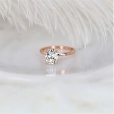 2ct Ready to Ship Dakota 9x7mm 14kt Rose Gold Forever One Moissanite Oval Solitaire Engagement Ring