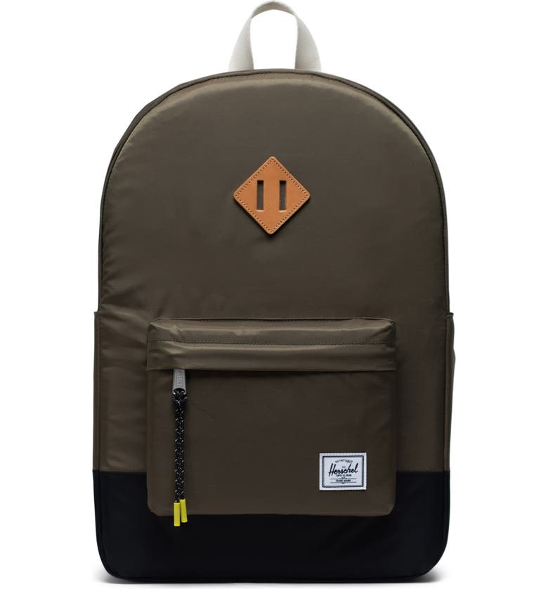 HERSCHEL SUPPLY CO. Heritage Recycled Nylon Backpack, Main, color, IVY GREEN/ LIGHT PELICAN