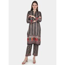 Monte Carlo Women Brown Kurti Lower Set for Winter