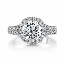 Deutsch Signature 2 Sided Micro Pave Round Halo Semi Mount